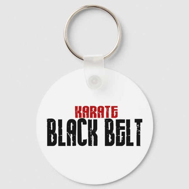 Karate Black Belt Karate Keychain (Front)