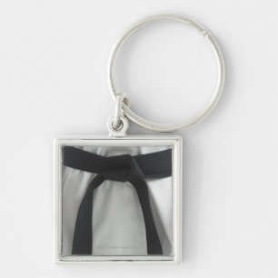 Karate black belt keychain