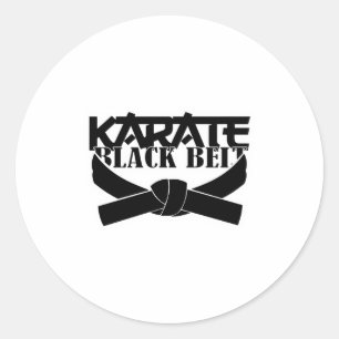 Karate Black Belt T Shirt_1  Classic Round Sticker