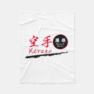 Karate Black Belt T Shirt Fleece Blanket