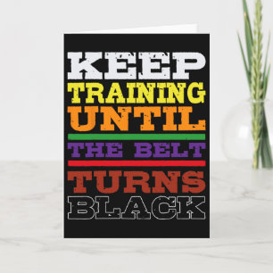 Karate Black Belt Training Japanese Martial Arts S Card