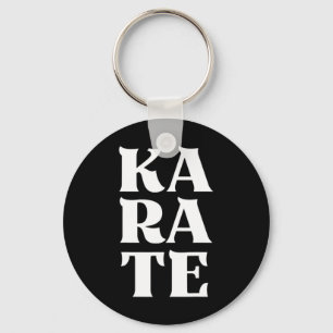 Karate Bold Letters Japanese Martial Art Karateka Keychain