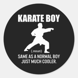 Karate Boy Funny Definition Martial Arts Gift Classic Round Sticker