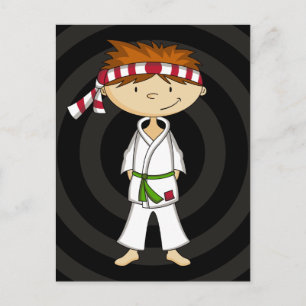 Karate Boy Postcard