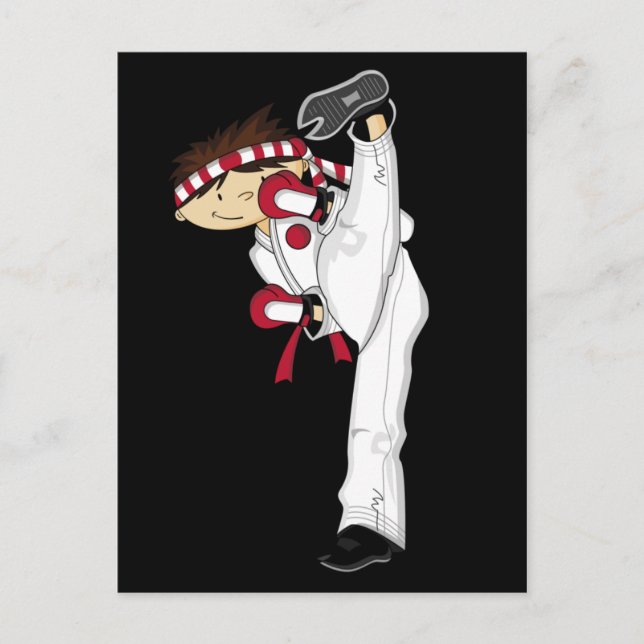 Karate Boy Postcard (Front)