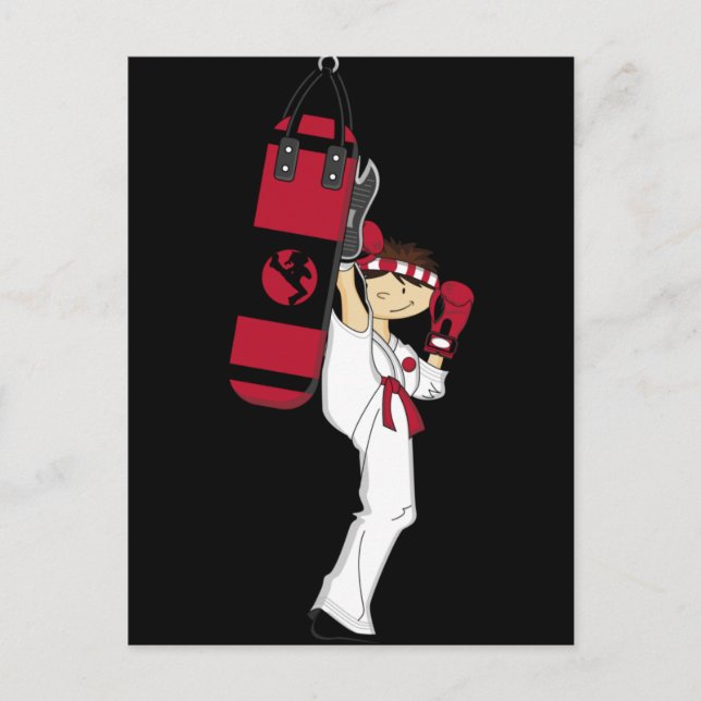 Karate Boy Postcard (Front)