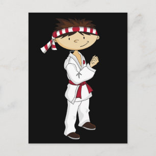 Karate Boy Postcard