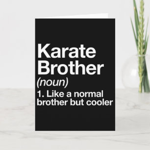 Karate Brother Definition Funny Sports Martial Art Card