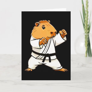 Karate Capyra Funny Martial Arts Mma Men Teen Boys Card