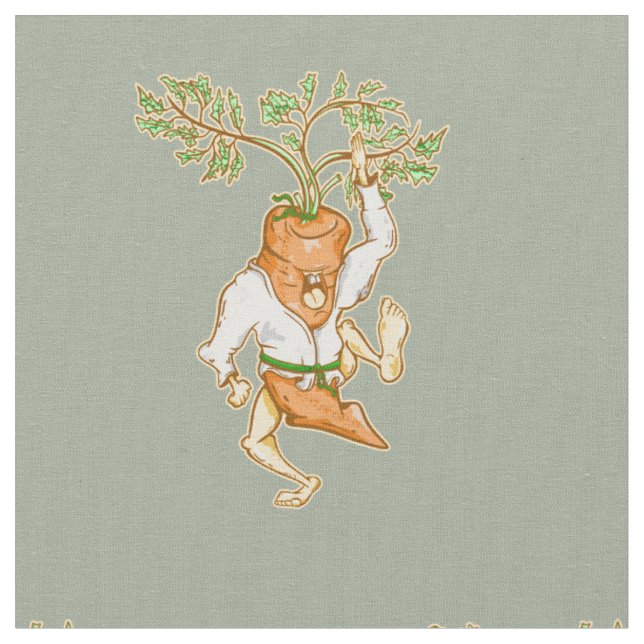 Karate carrot martial arts fabric (Close Up)