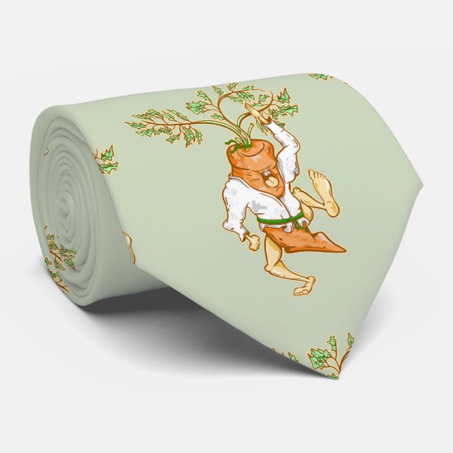 Karate carrot martial arts tie (Rolled)