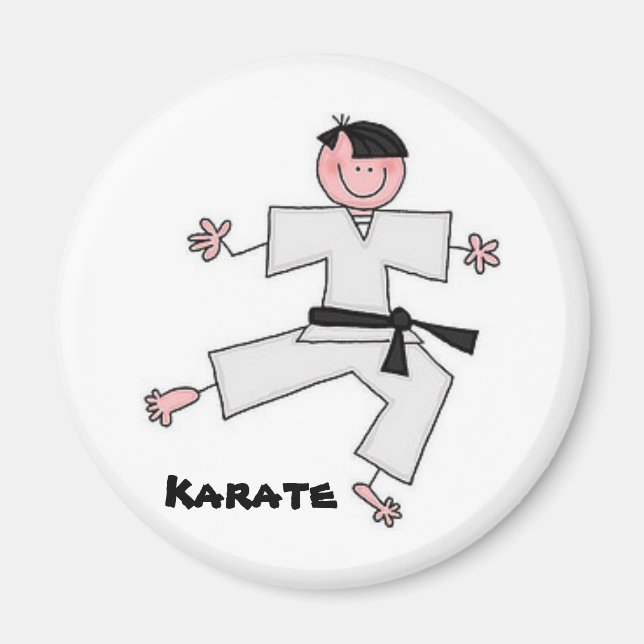 Karate Cartoon Magnet (Front)