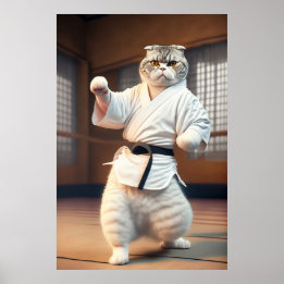 Karate Cat 89 Poster