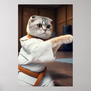 Karate Cat 90 Poster