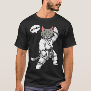 Karate Cat Black Belt Martial Training Taekwondo T-Shirt