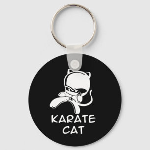 Karate Cat Sports For Men Women Kids Keychain