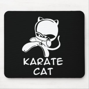 Karate Cat Sports For Men Women Kids Mouse Pad