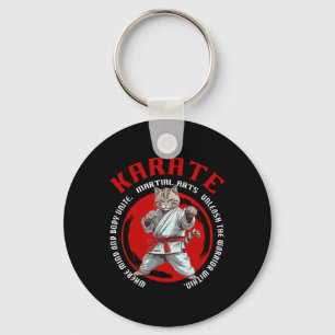 Karate Cat Warrior Martial Art Karate Cat For Kids Keychain