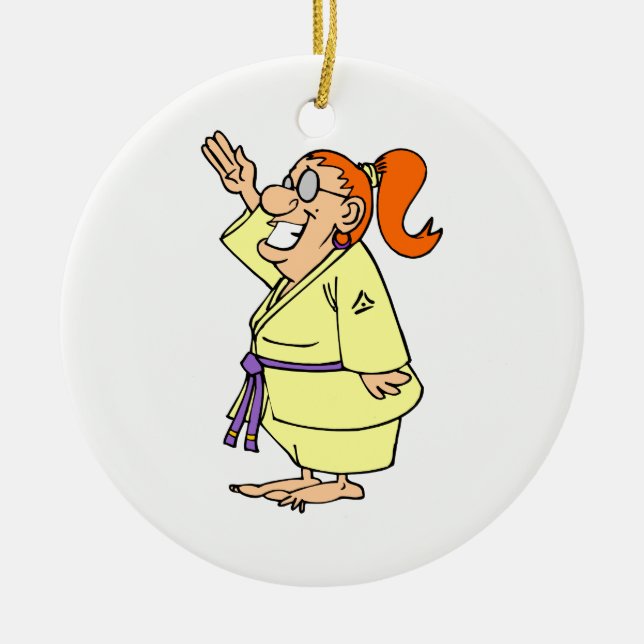 Karate Ceramic Ornament (Front)