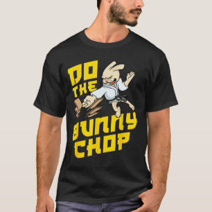 Karate Chop Action Bunny Pun Martial Arts Kids Boy T-Shirt