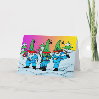Karate Christmas Ninja Elves Carte de voeux