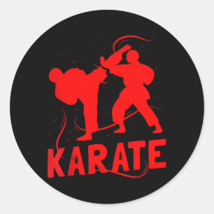 Karate Coach Martial Arts Fighter Belt Classic Round Sticker