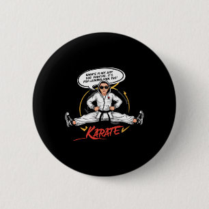 Karate Cool Funny Martial Arts Cartoon Art 2 Inch Round Button