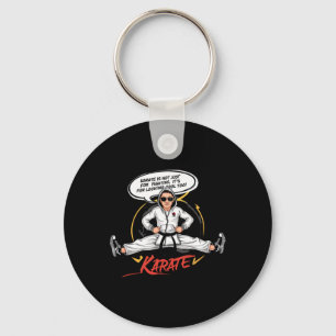 Karate Cool Funny Martial Arts Cartoon Art Keychain