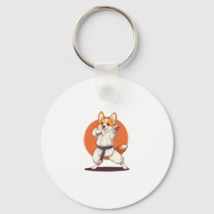 Karate Corgi � Martial Arts Dog Keychain