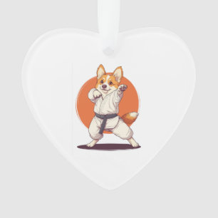 Karate Corgi � Martial Arts Dog Ornament