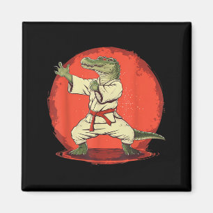 Karate Crocodile Motif Taekwondo Jiu-Jitsu MMA Magnet