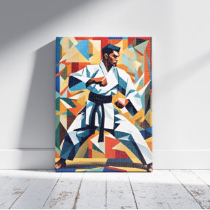 Karate Cubist Canvas Print