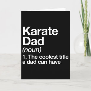 Karate Dad Definition Funny Sports Martial Arts Card