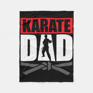 Karate Dad Karateka Self Defence Fighter  Fleece Blanket