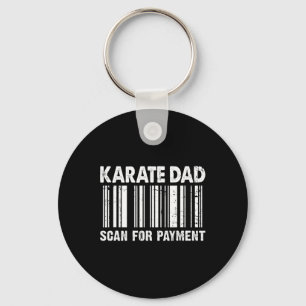 Karate Dad Scan For Payment Rcode Father's Day  Keychain