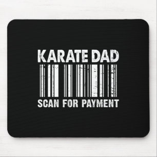 Karate Dad Scan For Payment Rcode Father's Day Mouse Pad