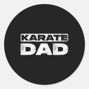 Karate Dad Shirt Men Fathers Day Karate Dad Classic Round Sticker