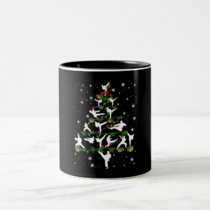 Karate Decor Christmas Tree Ornaments Custom Two-Tone Coffee Mug