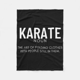 Karate Definition Funny Karateka Fleece Blanket