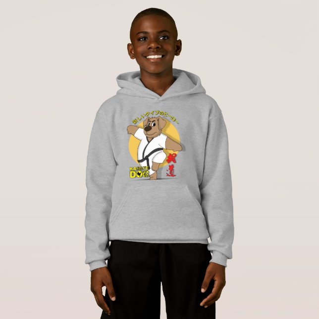 Karate Dog | Kids Hoodie (Front Full)