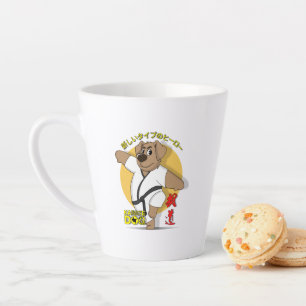 Karate Dog   Latte Mug
