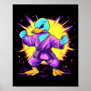 Karate Duck Martial Arts Kickboxing Jiu-Jitsu Poster