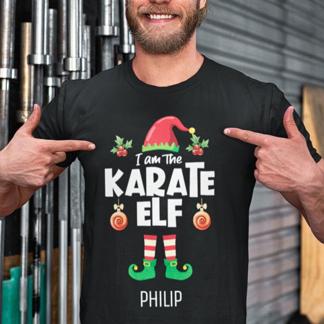 Karate elf family matching christmas name T-Shirt (Creator Uploaded)