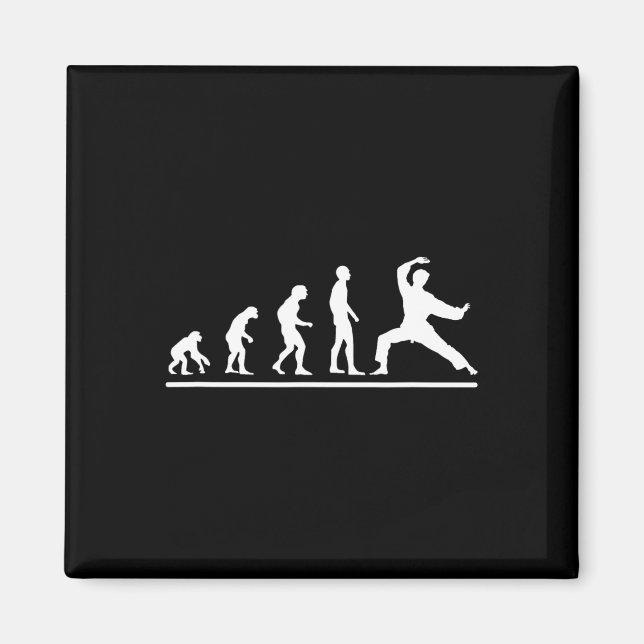 Karate Evolution Karate Chop Men Funny Karateka  Magnet (Front)
