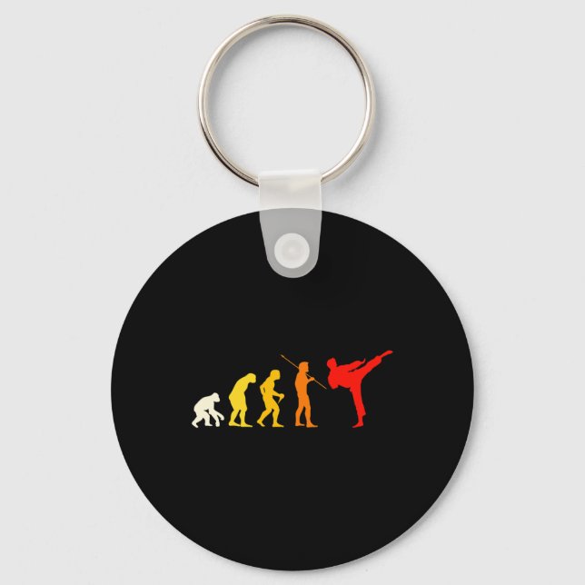 Karate Evolution Kung Fu Shotokan Gift Martial Art Keychain (Front)