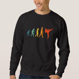 Karate Evolution Retro Martial Arts Jiu Jitsu Blac Sweatshirt