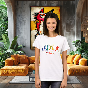 Karate Evolution Silhouette Martial Arts Design T-Shirt