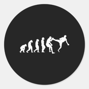 Karate Evolution Taekwondo Ju-Jutsu Kung-Fu Karate Classic Round Sticker