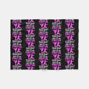 Karate Female Don't Let The You Karate Girl  Fleece Blanket