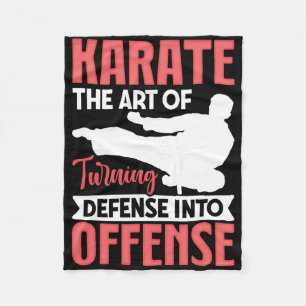 Karate Fighter The Art Of Turning Defence Into Off Fleece Blanket